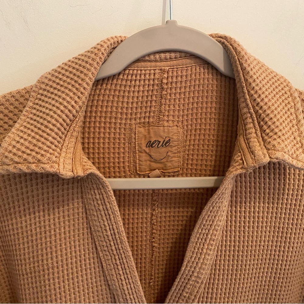 Aerie Camel Waffle Knit Top - Picture 3 of 3